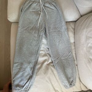 grey fleece sweatpants